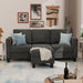 Dark Grey Linen Sectional Sofa