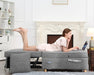 Folding Ottoman 4-in-1 Sleeper Sofa for Small Spaces