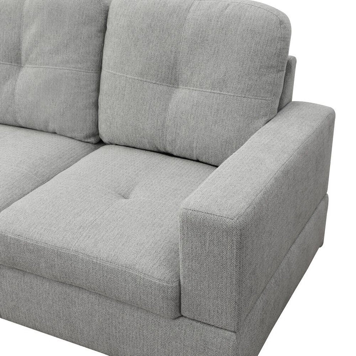 Light Grey Flannel Sofa Set: Modern Living Room Comfort