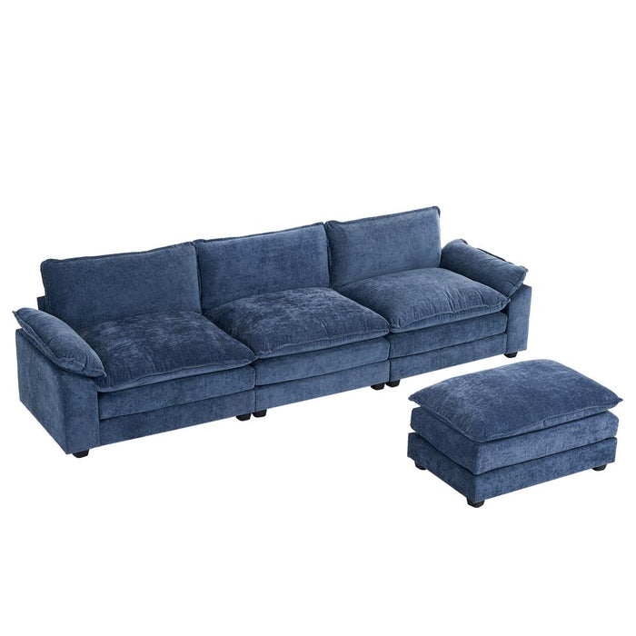 Modern L-Shaped Sectional Sofa: Cloud-Like Comfort