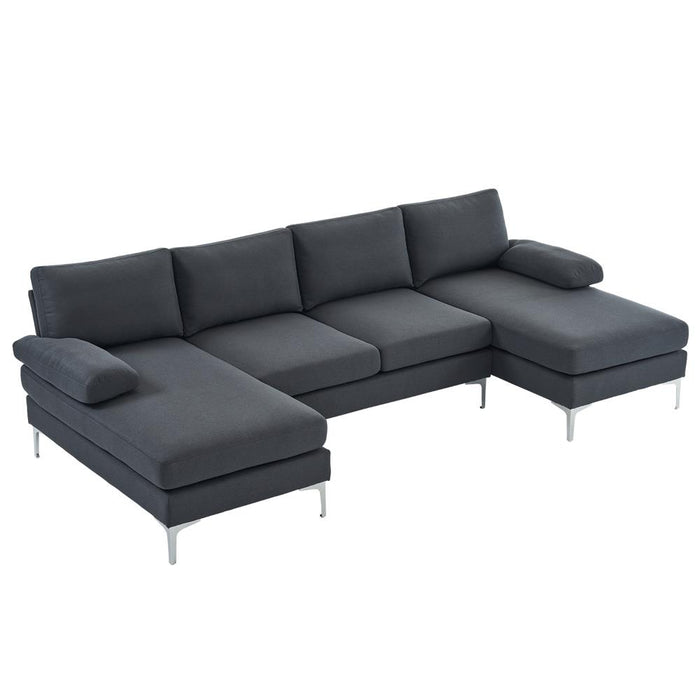 Modern U-Shaped Sectional Sofa with 2 Chaise Lounges