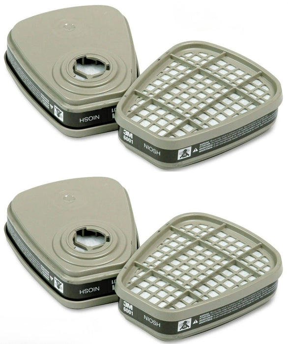 3M 6001 Organic Vapor Cartridges Reusable Respiratory Protection