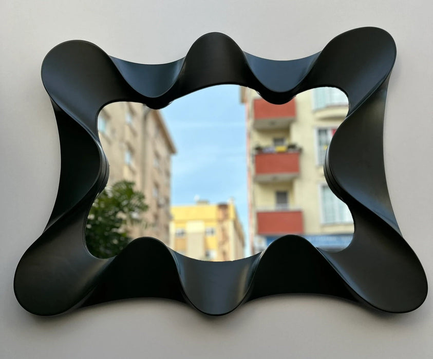  Wavy Wooden Mirror | Unique & Modern