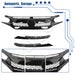 Type R Style Front Bumper Cover Kit W/ Grille & Lip Fit for Honda Civic 2016-21