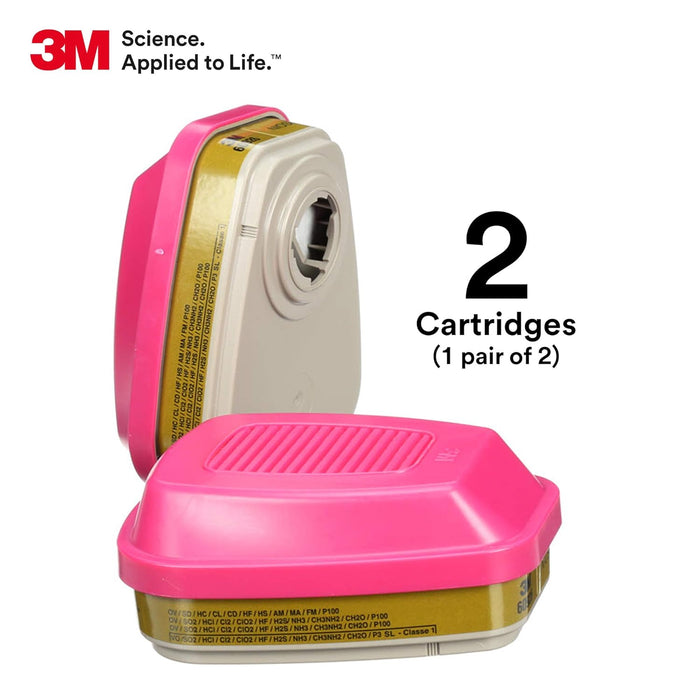 3M P100 Multi Gas Filter Cartridges For Reusable Respirators