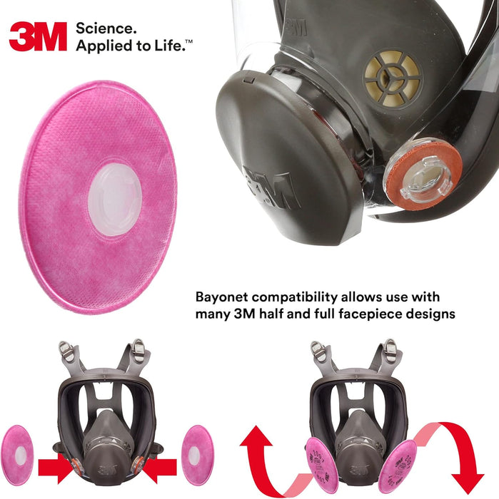 3M P100 Particulate Filter Set High Efficiency Respirator Replacement Filters