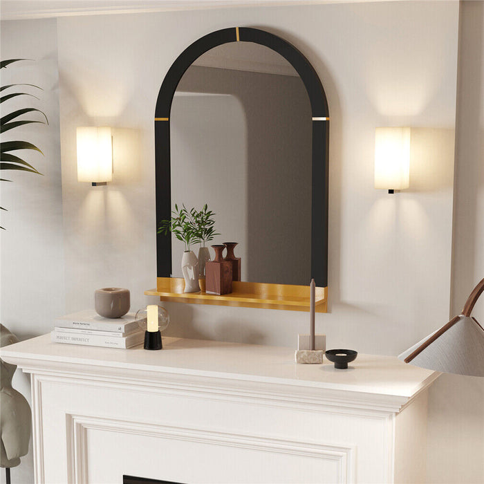 Arch Wall Mirror Bathroom Mirror W/ Shelf Living Room Entryway Decorative Mirror