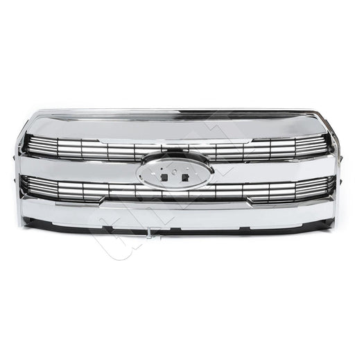 For 2015-2017 Ford F150 F-150 Front Upper Grille Grill W/O Camera Chrome