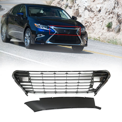 Front Bumper Lower Grille & Guard Plate for 2016-2018 Toyota Lexus ES350 Es300H