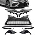 Fits 2021-2023 Toyota Camry SE Front Grille Black Trim Fog Light Bezel Set 9Pcs