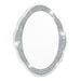 Large Floral Oval Crushed Diamond Mirror