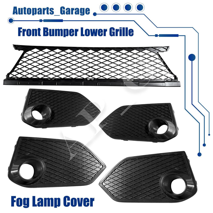 Type R Style Front Bumper Cover Kit W/ Grille & Lip Fit for Honda Civic 2016-21