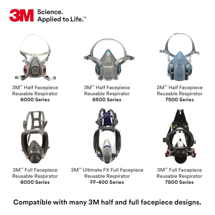 3M P100 Multi Gas Filter Cartridges For Reusable Respirators