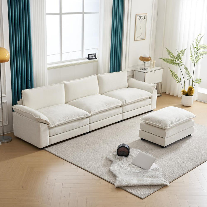 Modern L-Shaped Sectional Sofa: Cloud-Like Comfort