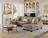 Grey Linen U-Shaped Sectional Sofa