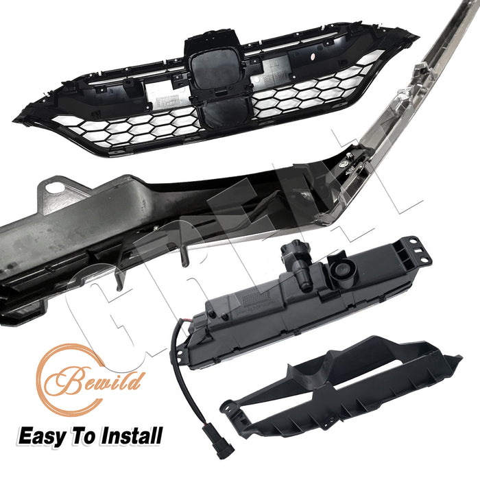 Fits 2020-2022 Honda CRV Front Grille Headlight Trim Fog Light Bracket Set 11Pcs