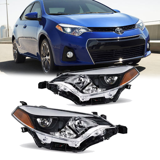 Headlights for 2014 2015 2016 Toyota Corolla Headlamps Left+Right SET Head Light
