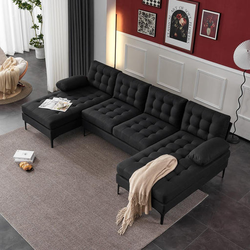 Modern U-Shaped Sectional Sofa with 2 Chaise Lounges