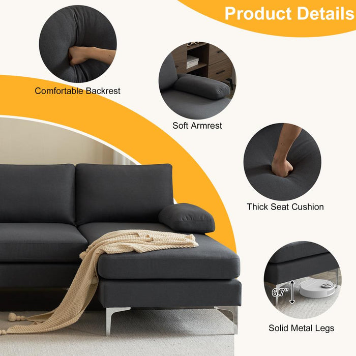 Modern U-Shaped Sectional Sofa with 2 Chaise Lounges