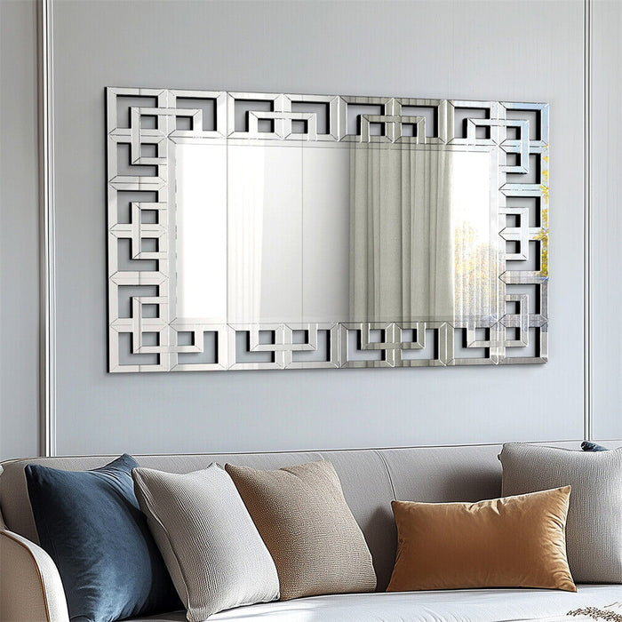 Glossy Silver Wall Mirror 