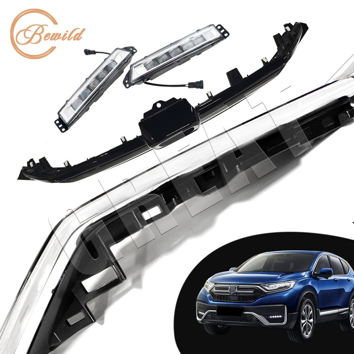 Fits 2020-2022 Honda CRV Front Grille Headlight Trim Fog Light Bracket Set 11Pcs