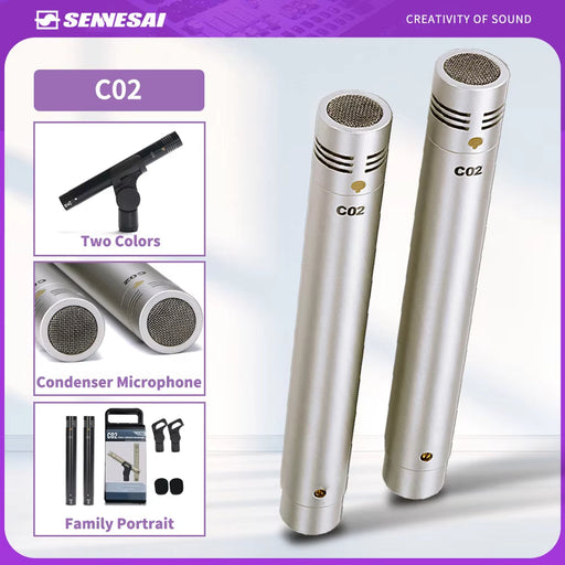 C02 Pencil Condenser Mics (Pair) for Recording