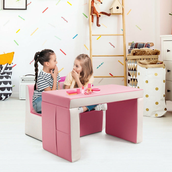 Convertible Kids Furniture Set: Sofa, Table, Chair