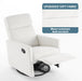 Swivelling Rocking Recliner - Beige, Upholstered Fabric