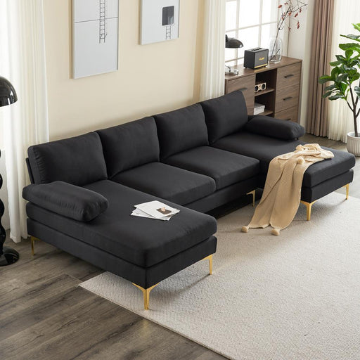 Modern U-Shaped Sectional Sofa with 2 Chaise Lounges