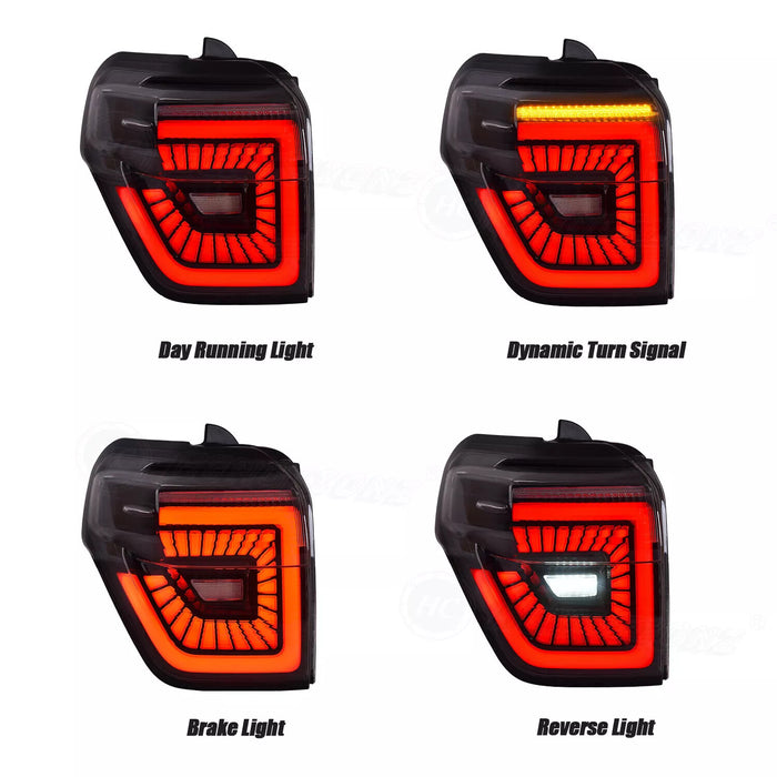 LED Tail Lights Rear Lamps Assembly for 2010-2022 Toyota 4Runner (Smoke Lens)