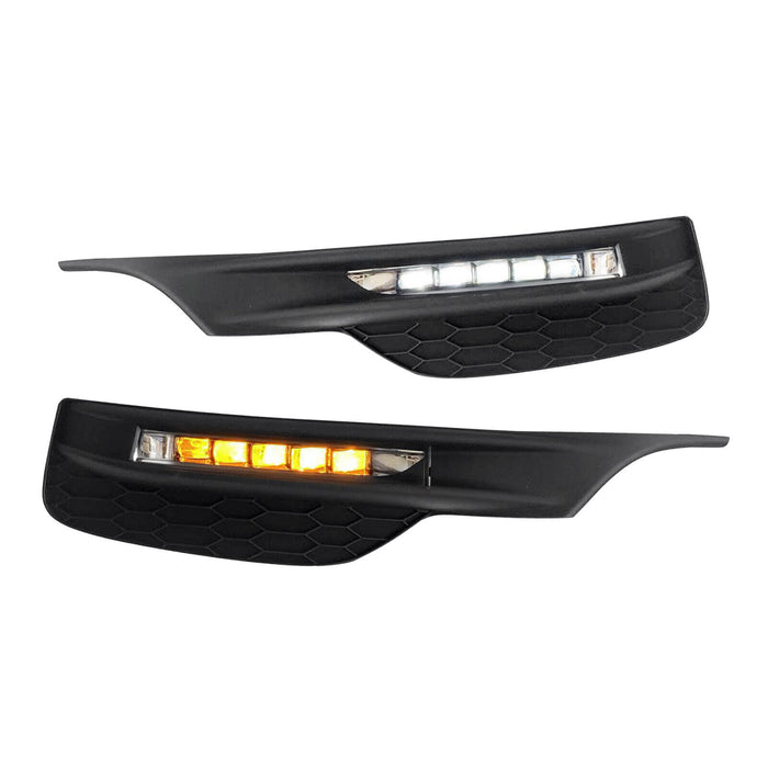For 2016 2017 Honda Accord EX Front Bumper Upper & Lower Grille &LED FOG LIGHTS