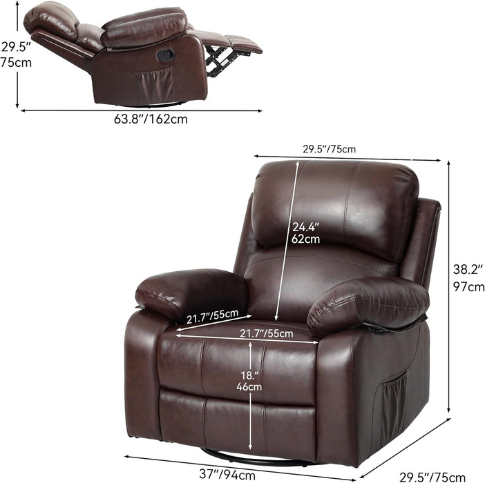 Oversized Rocking Recliner with Heat