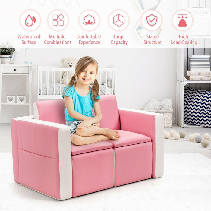 Convertible Kids Furniture Set: Sofa, Table, Chair