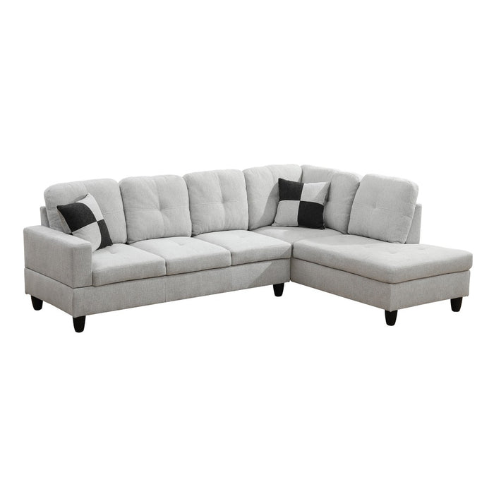 Light Grey Flannel Sofa Set: Modern Living Room Comfort