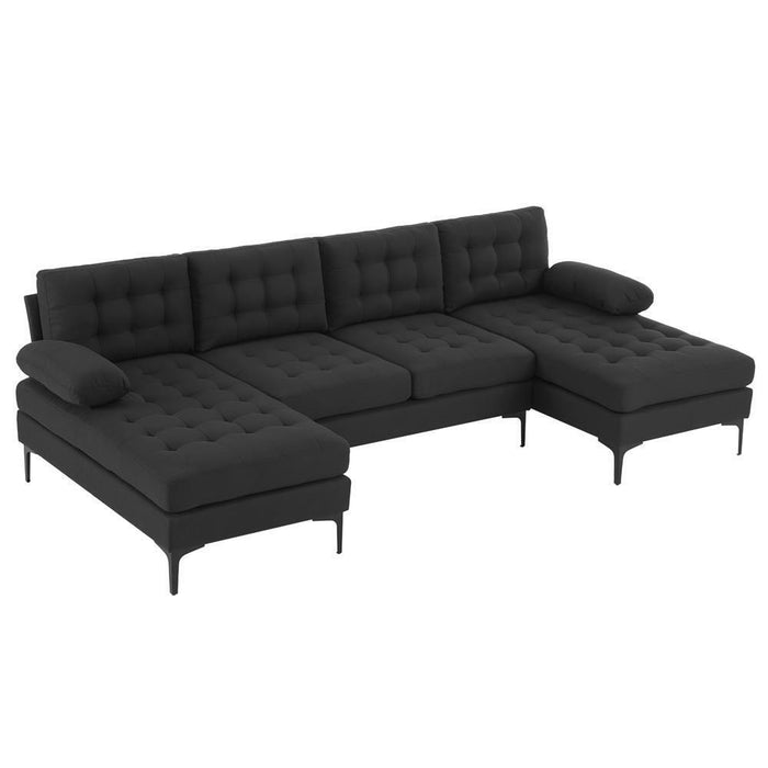 Modern U-Shaped Sectional Sofa with 2 Chaise Lounges