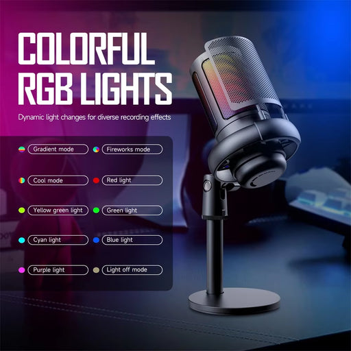 ME6S RGB USB Condenser Gaming Mic