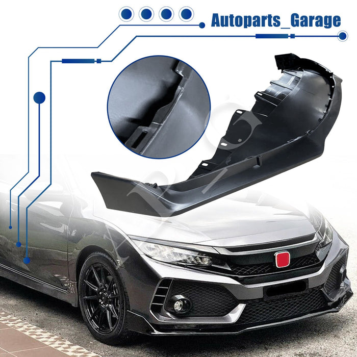 Type R Style Front Bumper Cover Kit W/ Grille & Lip Fit for Honda Civic 2016-21