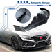 Type R Style Front Bumper Cover Kit W/ Grille & Lip Fit for Honda Civic 2016-21