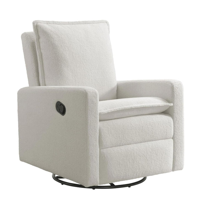 Uptown Swivel Glider Recliner - Boucle White