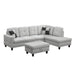 Light Grey Flannel Sofa Set: Modern Living Room Comfort