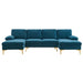 Modern U-Shaped Sectional Sofa: Chenille Fabric Comfort