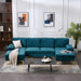 Modern U-Shaped Sectional Sofa: Chenille Fabric Comfort