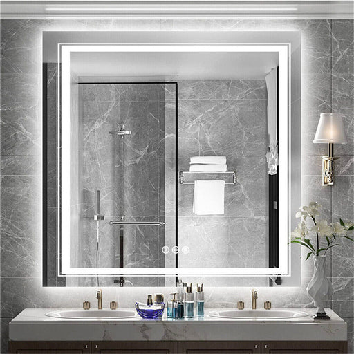 Square LED Bathroom Wall Mirror