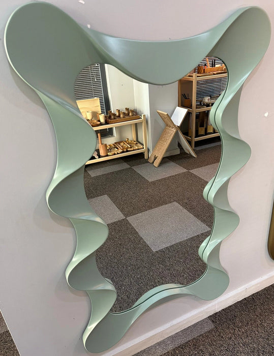  Wavy Wooden Mirror | Unique & Modern