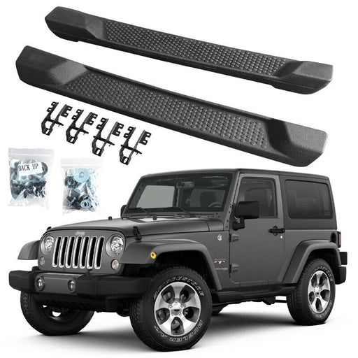For 2007 08 09-2018 Jeep Wrangler JK 2 Door Nerf Bar Running Boards Side Step