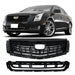 Fit 2013-2017 Cadillac XTS Front Bumper Black Upper Grille Lower Grill 2PCS