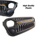 Front Mesh Grille with Amber Running Lights for 2018-2022 Jeep Wrangler JL JLU