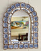 Blue Floral Arch Mirror | Bohemian Style