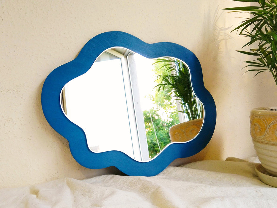 Wavy Cloud Mirror | Unique Wall Decor