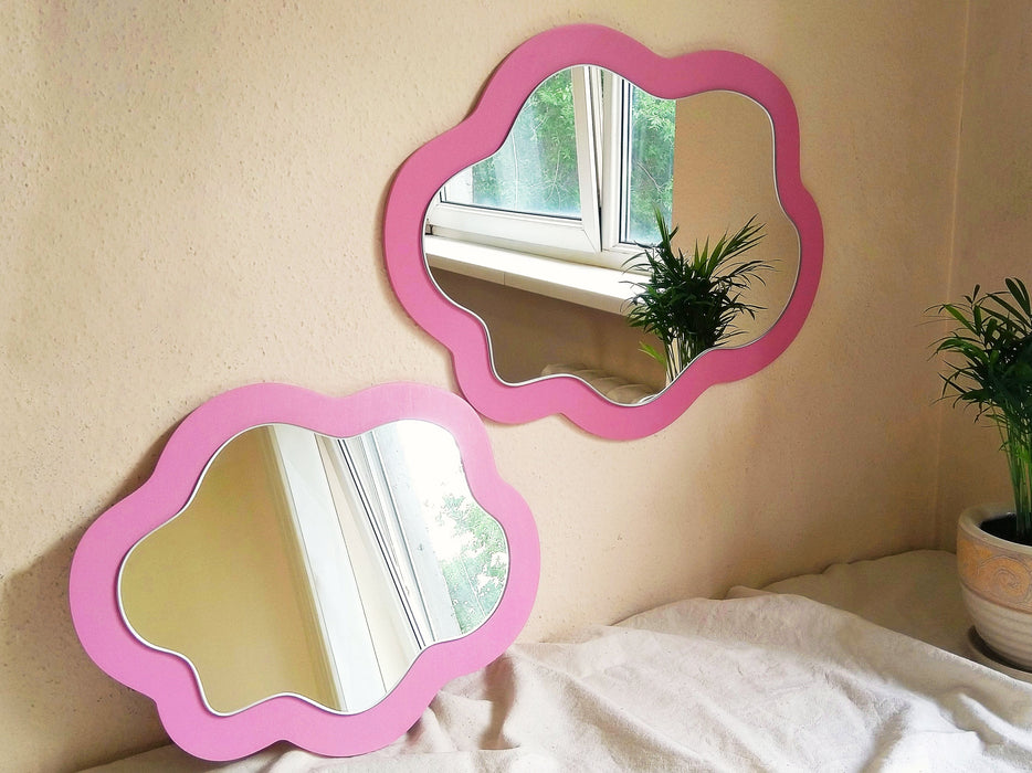 Wavy Cloud Mirror | Unique Wall Decor